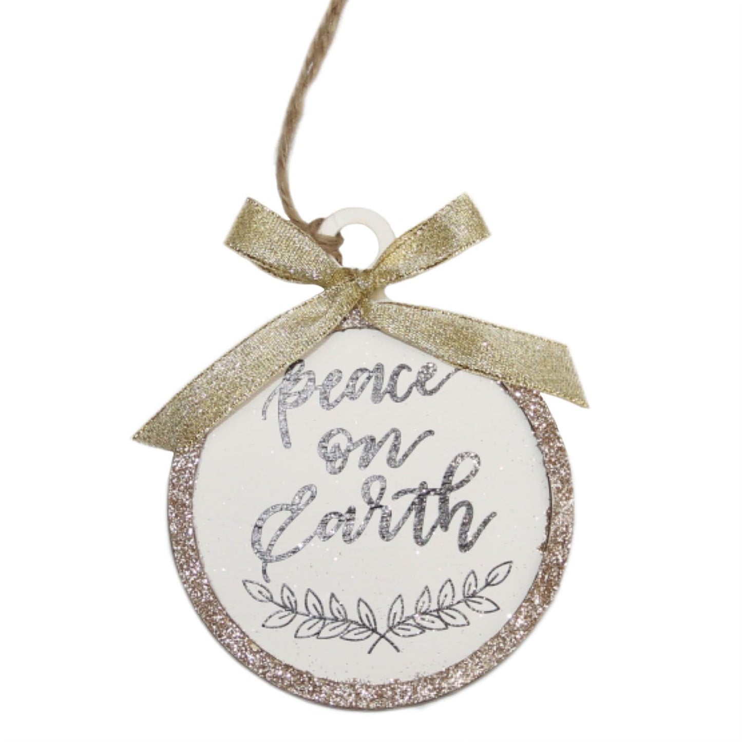 4" "Peace on Earth" with Bow Ornament | QG