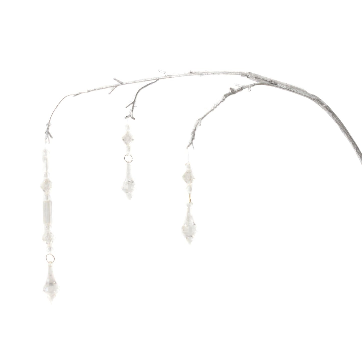 26" Crystal Drop Spray x 3 in Silver | XJ