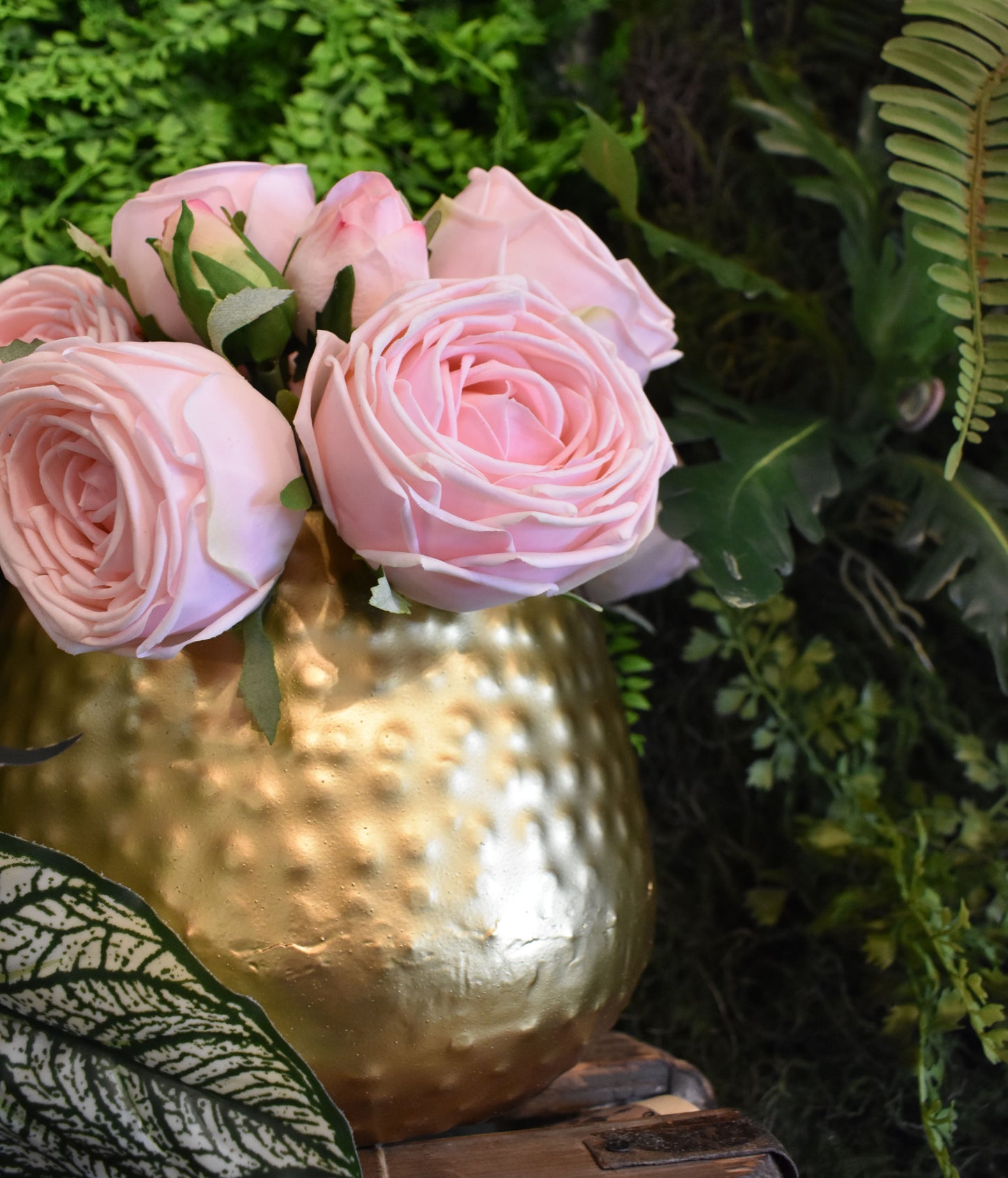 8.5” Fresh Touch Cabbage Rose Bundle in Pink | XJE