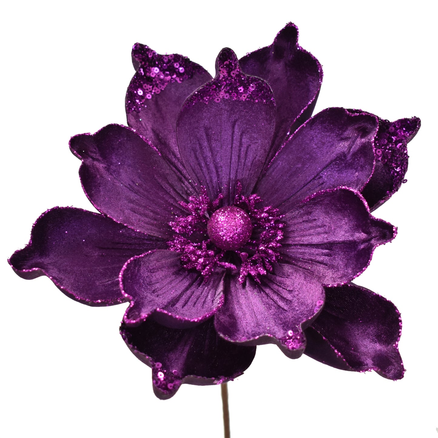 Sweet Velvet Sequin Edge Magnolia 24.75" x 10.25" in Plum | QG