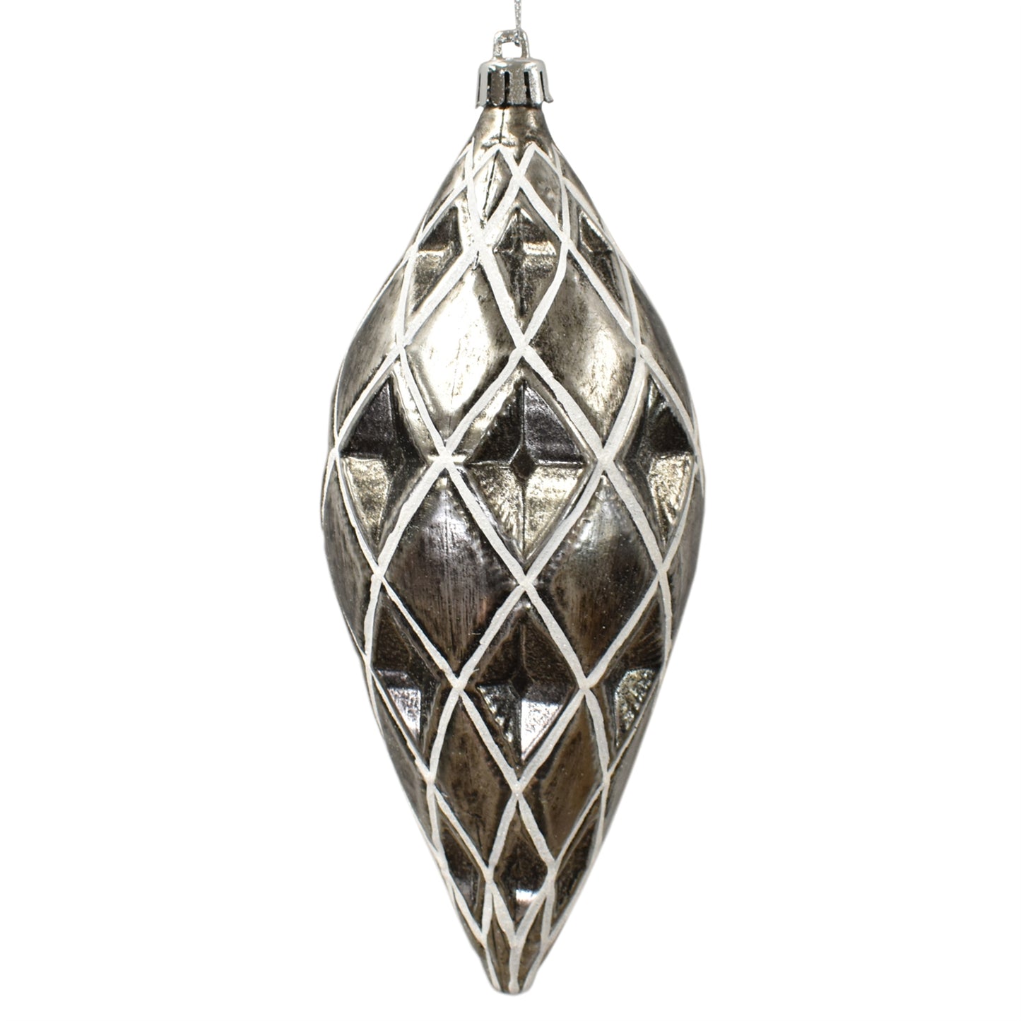 Antique Pewter Water Drop Finial 8" | XJC22