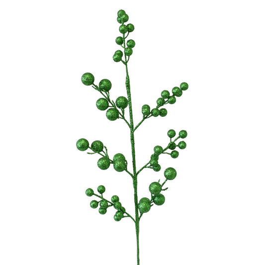 29" Glitter Ball Spray in Dark Green | QD