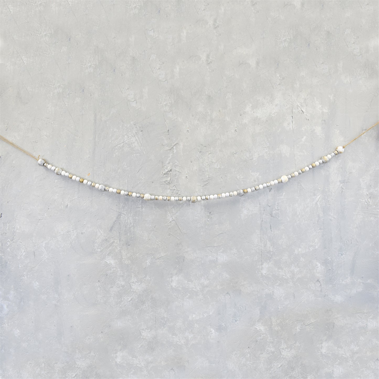 Mixed Antique Metallic Wood Bead Garland 34'' | TA