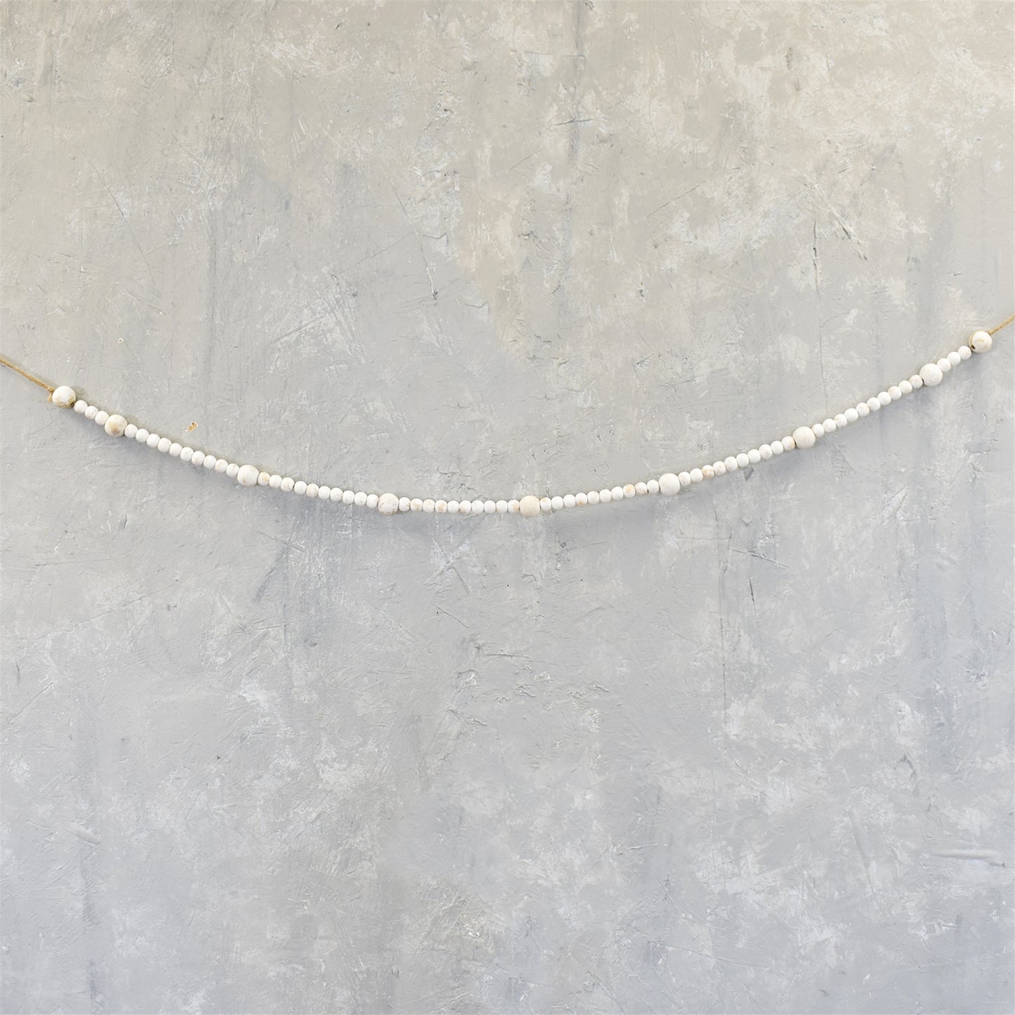 White Washed French Market Wood Bead Garland 34'' | TAC22