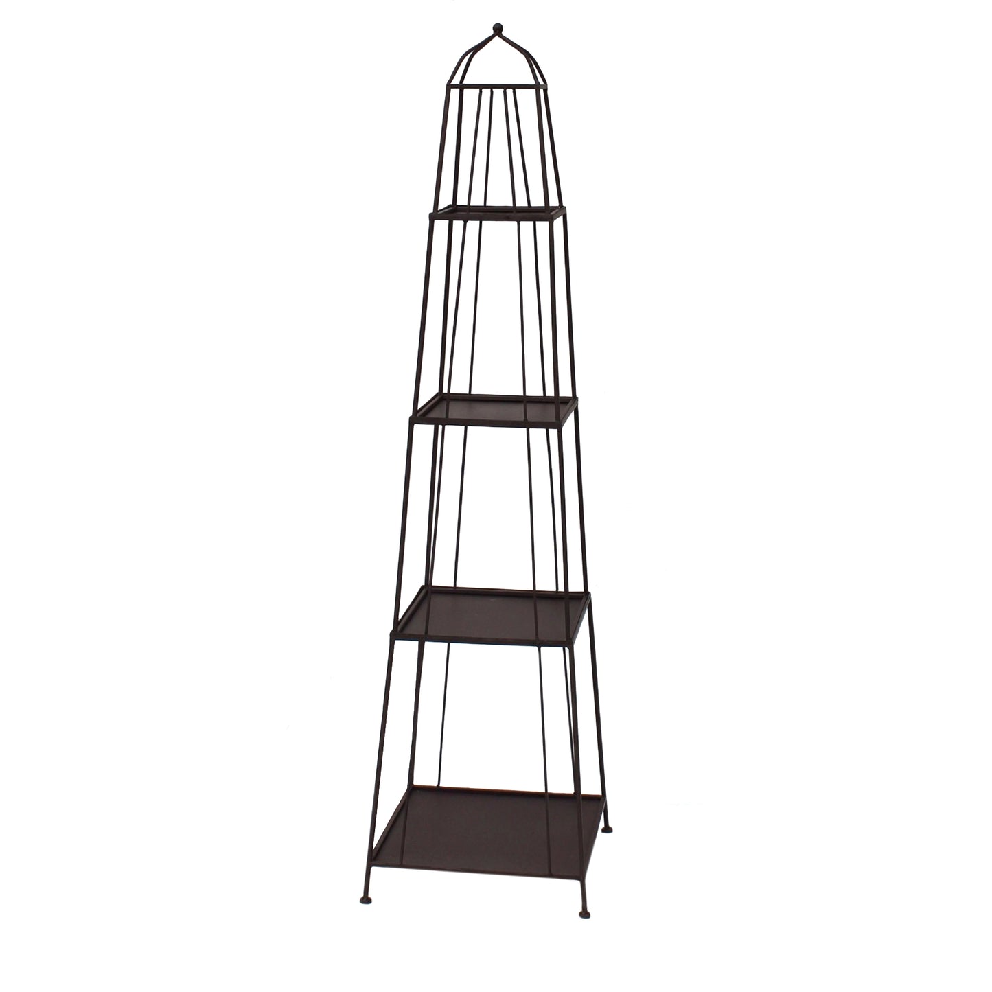 63” METAL OBELISK RACK STACK - ANTIQUE BROWN | XJE