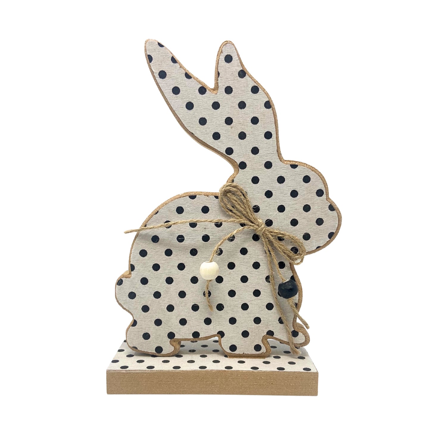 Polka Dot MDF Sitting Bunny 8.5" x 5.5" | BFE