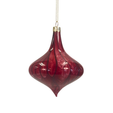 Ravishing Red Glass Onion Finial Ornament 4