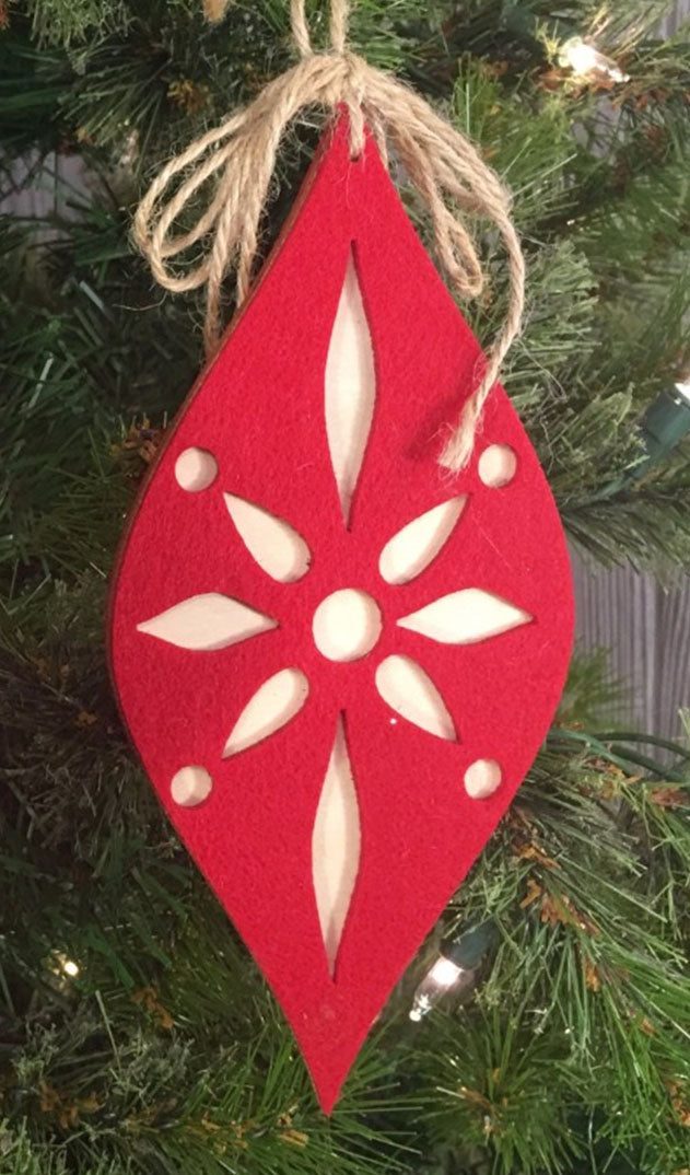 6"- 7" Vintage Wood Felt Finial Ornament Asst. | TA