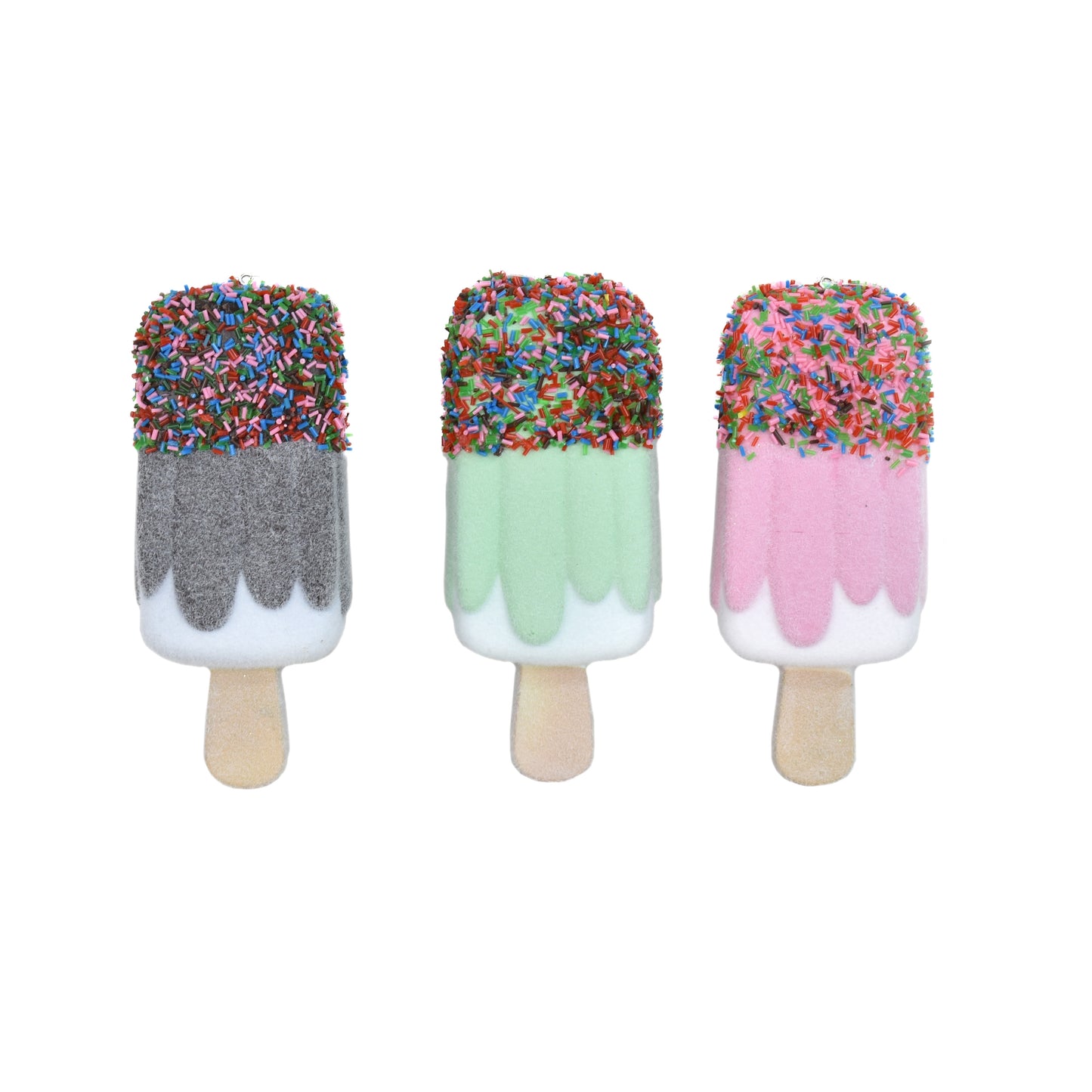 5'' Frosted Popsicle Ornament with Sprinkles (3 Asst.) | YK