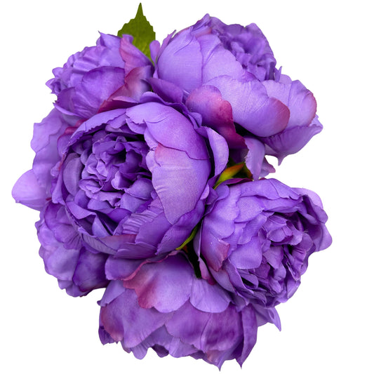 Perfect Peony Bouquet x 7 - 11” - Purple |YSE