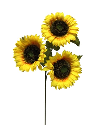 Triple Sunflower Spray X 3 24" | YSE23