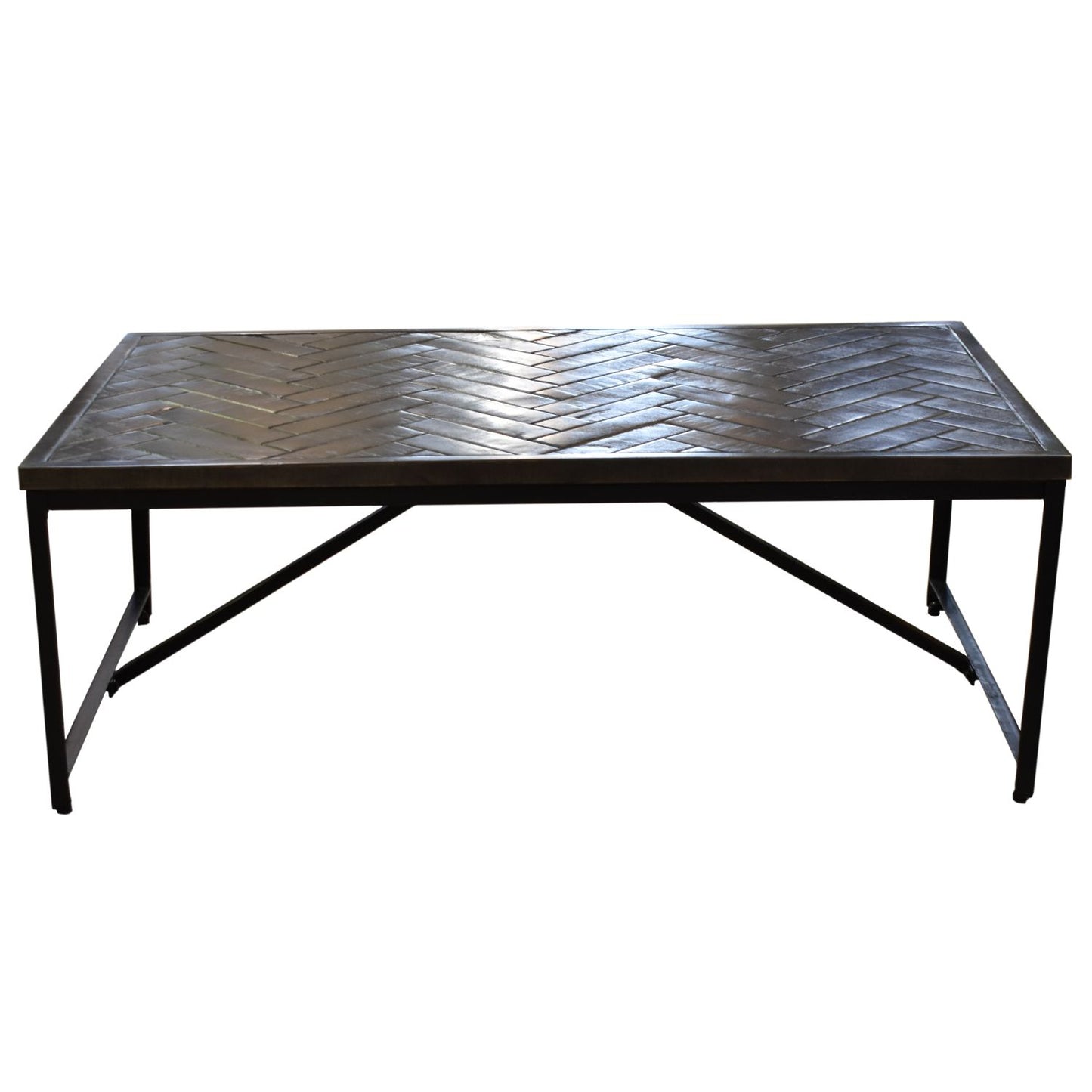 Herringbone Industrial Coffee Table (Pick Up Only)