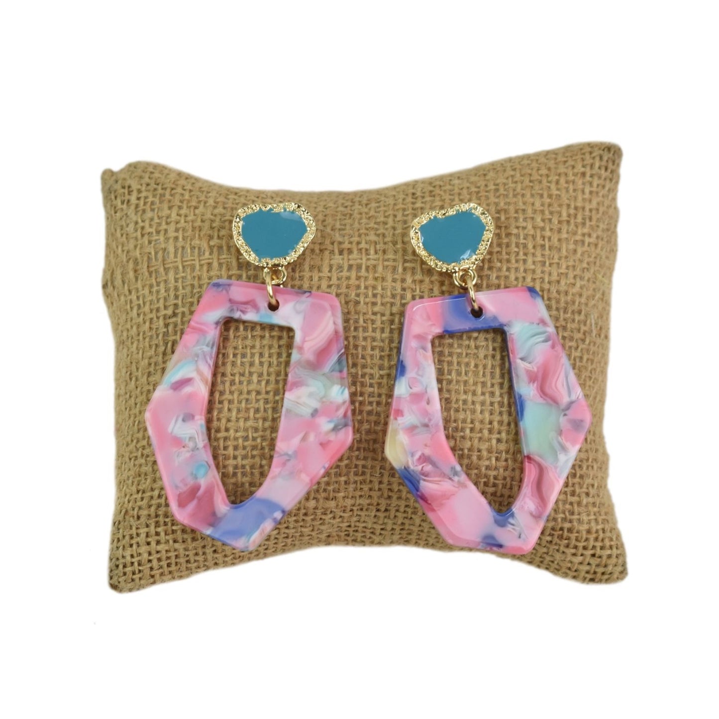 Kayla Earring in Pink/Blue