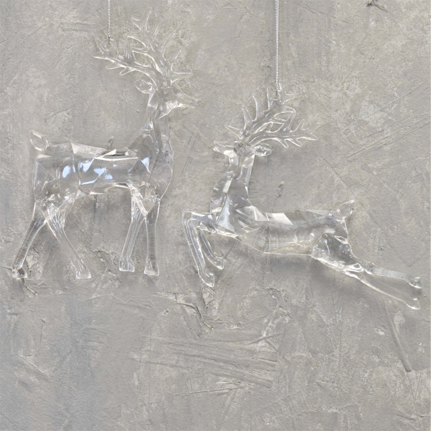 Acrylic Deer Ornament 2 Asst 6" | YKC22