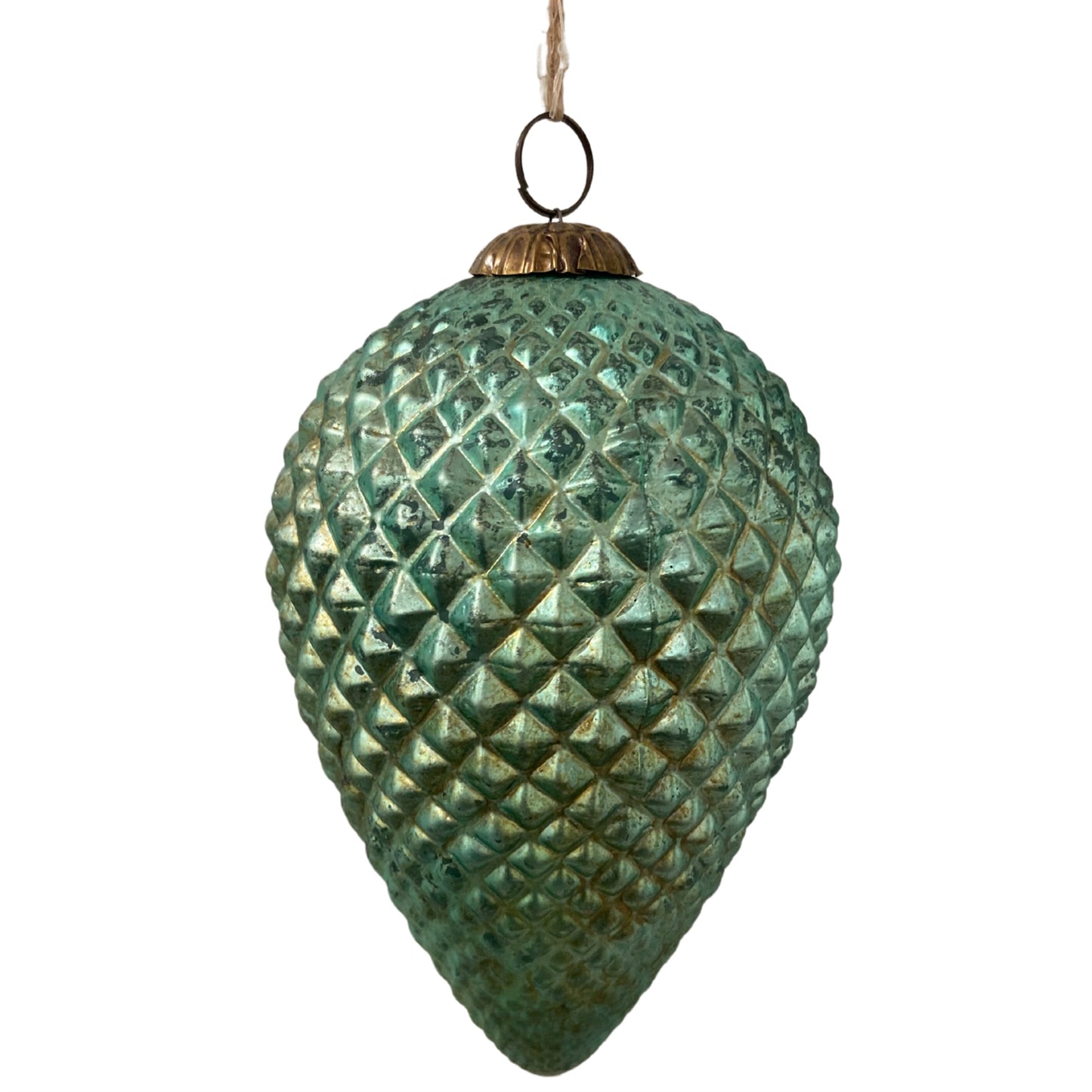 Mercury Glass Pinecone 8'' Antique Sage | SB
