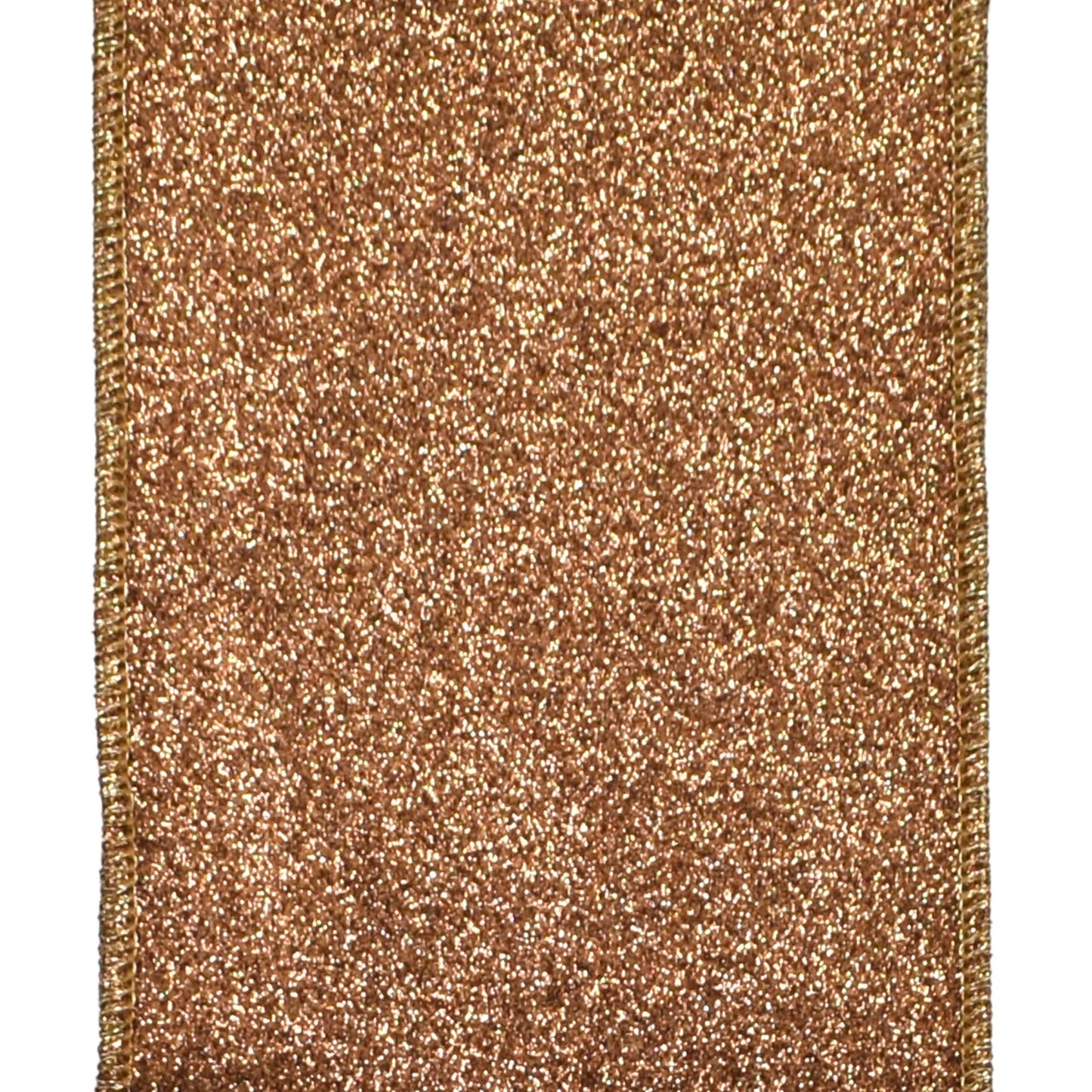 Shimmering Glittered Ribbon 4" x 10YD in Brown | IR