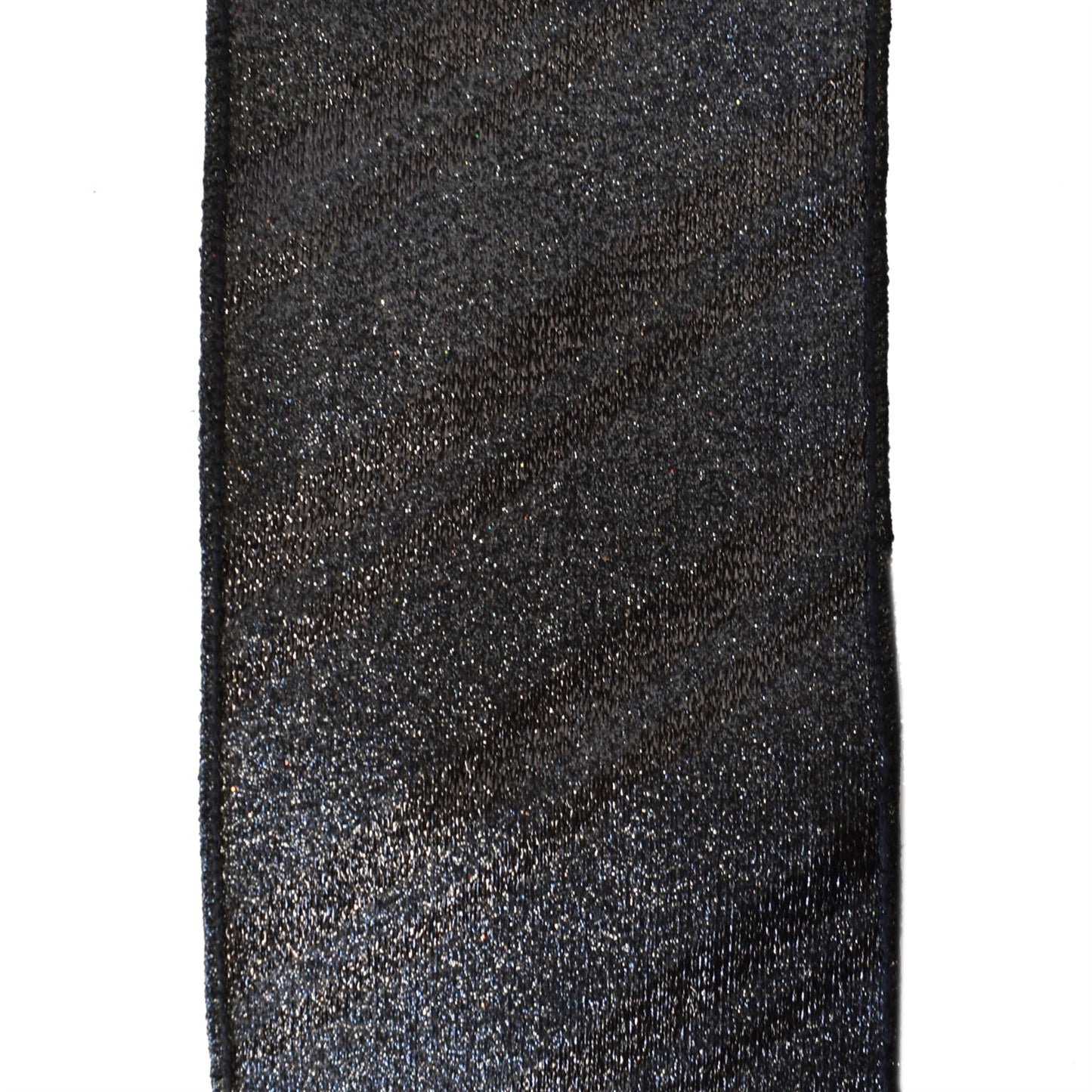 Shimmering Glitter Stripe Ribbon 4" x 10YD in Black | IR