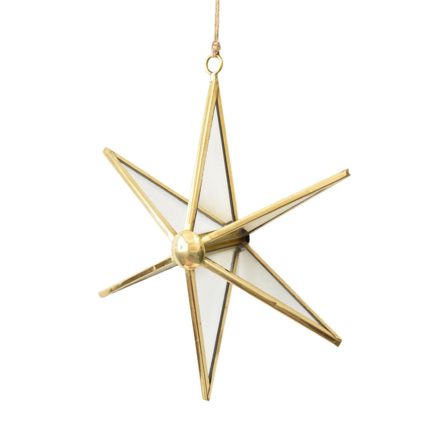 Glass Metal Star Ornament 6" | DCH