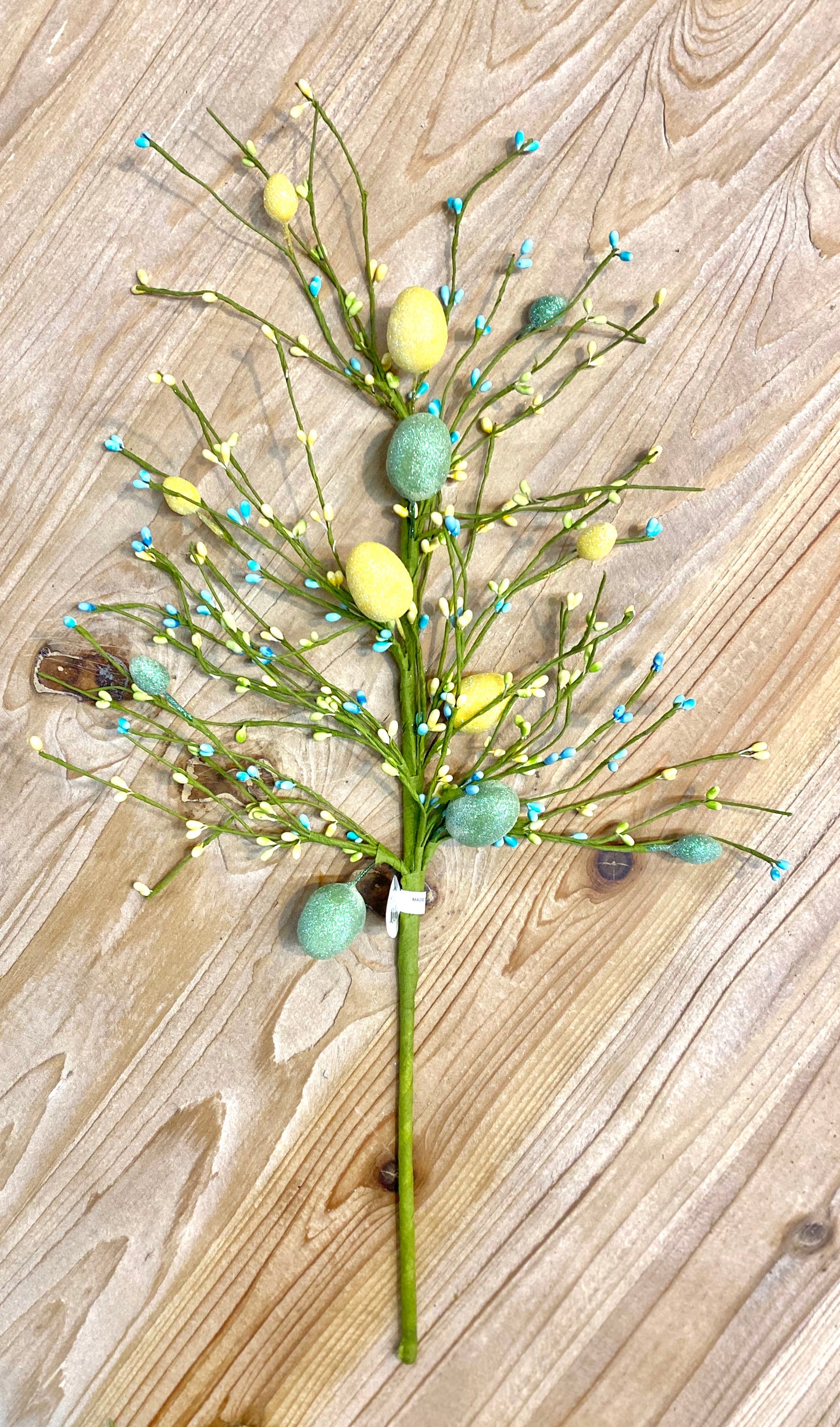 24" Spring Berry Egg Spray in Yellow/Green | QDE