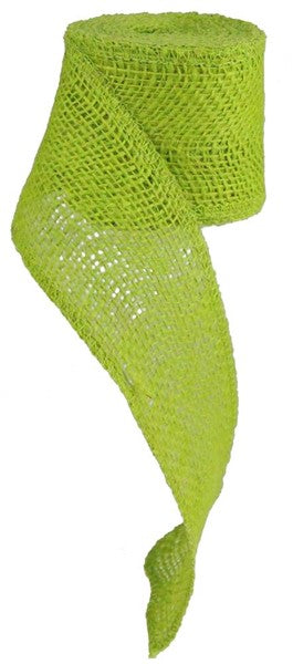 Colorfast Loose Weave Burlap in Apple Green