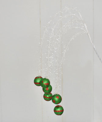 27" Jingle Jangle Ball Spray - Red/Emerald | QG