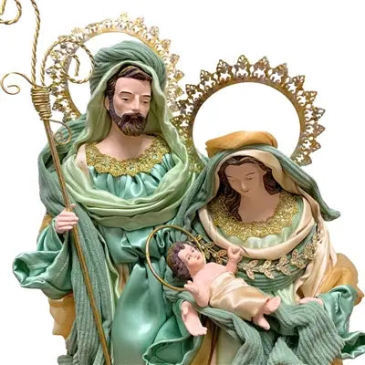 Shades of Green and Gold Holy Family 13.75” | StJ