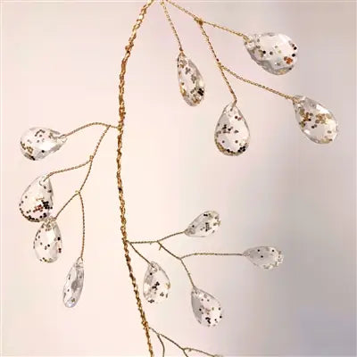 Enamored Pear Acrylic Gem Garland - Champagne 48” | YANTI