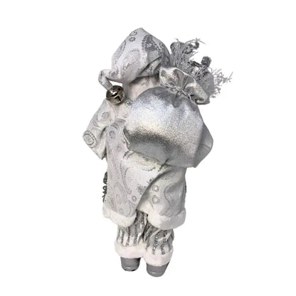 Christmas Standing Santa Tabletop Decor - White/Silver | YK