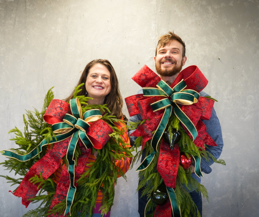 Ralph Lauren Inspired Christmas Wreath DIY Kit {Assembly Required}