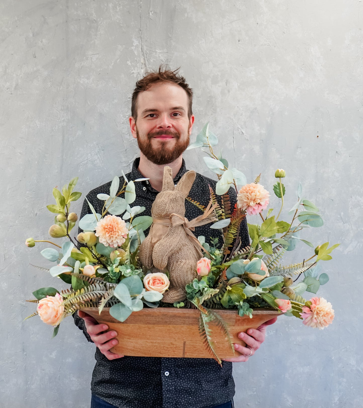 Beautiful Braided Standing Bunny RAbbit 12.5" x 7" | BFE