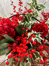 Load image into Gallery viewer, Traditional Christmas Garden Trug DIY Floral Arrangement Kit (Assembly Required)