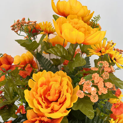 Timeless Autumn Tribute Pre-Made Vase Insert (Yellow, Orange)