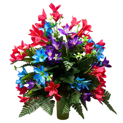 Delightful Dew Drop Pre-Made Vase Insert (Ht Pink, Purple, Blue)