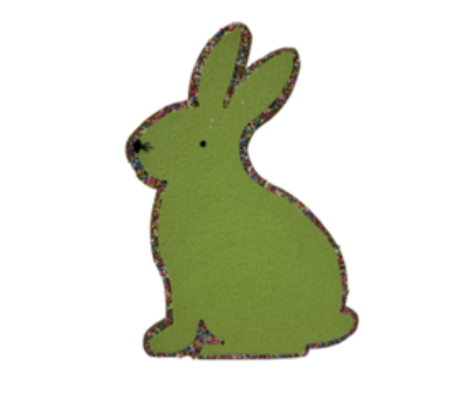 Felt Bunny Hanger 3 Asst 12" - Green/Pink/Blue | QPE