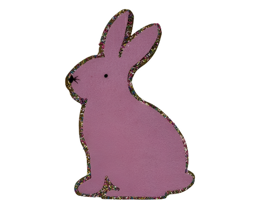 12" Felt Bunny Hanger - Pink | QPE