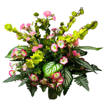 Faithful Tribute Pre-Made Vase Insert (Pink, Lime)