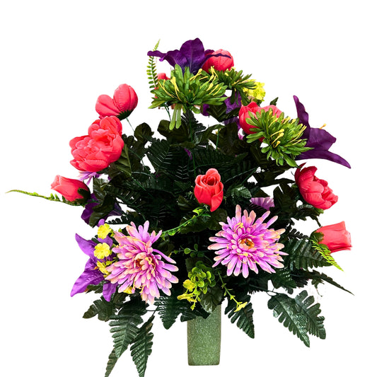 Sweet Serenity Pre-Made Vase Insert (Pink, Purple, Green)