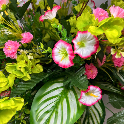 Faithful Tribute Pre-Made Vase Insert (Pink, Lime)
