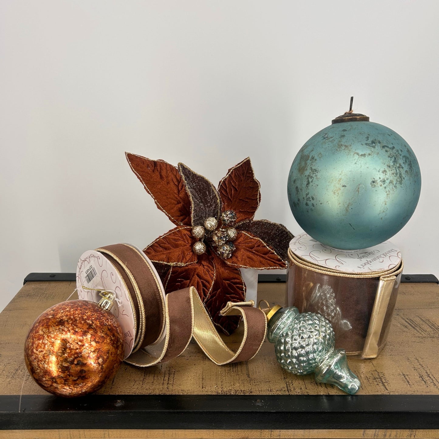 Brown, Turquoise Christmas Tree Mystery Box
