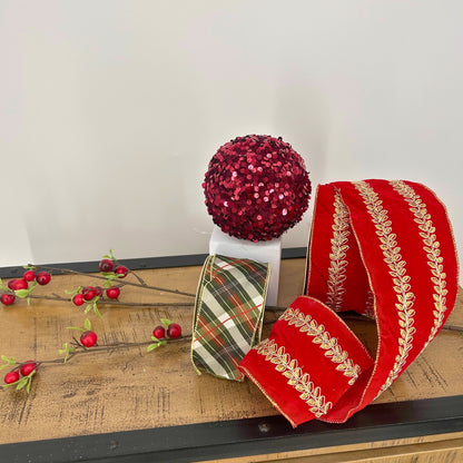 Red, Gold, Berries, Plaid Christmas Tree Mystery Box
