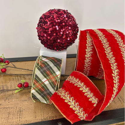 Red, Gold, Berries, Plaid Christmas Tree Mystery Box