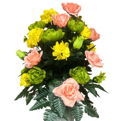 Heavenly Harmony Pre-Made Vase Insert (Pink, Lime, Yellow)