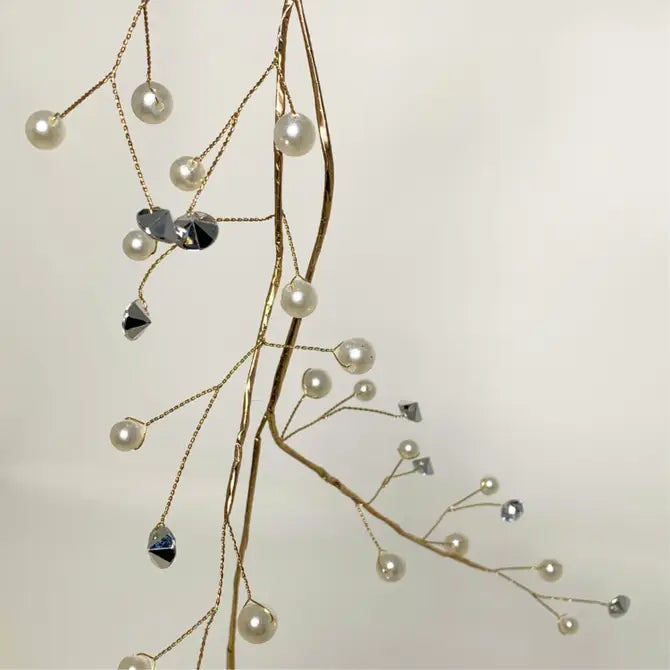 Versailles Christmas Pearl Diamond Garland 48” | YANTI