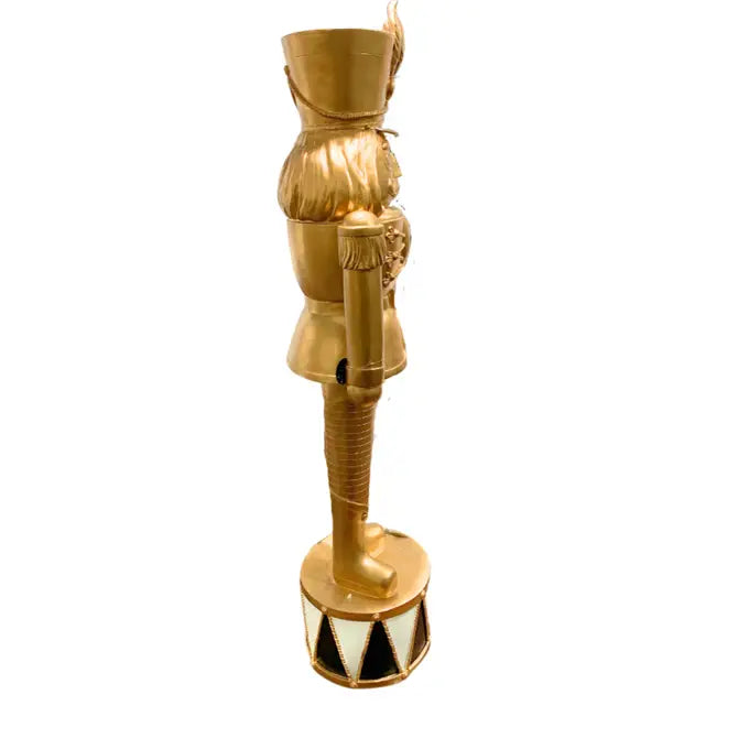 Golden Finish Nutcracker w/ Black White Base 72” | LC IN STORE PICKUP ONLY