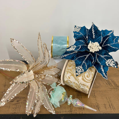 Blue, Pearl, Gold Christmas Tree Mystery Box