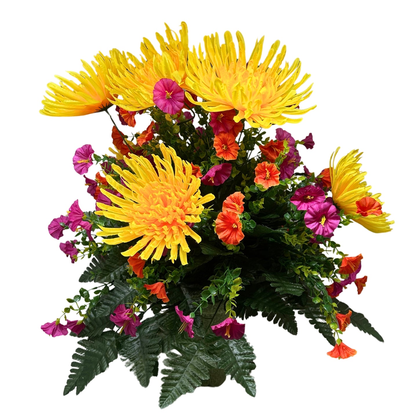 Remembrance Bloom Pre-Made Vase Insert (Yellow, Orange, Purple)