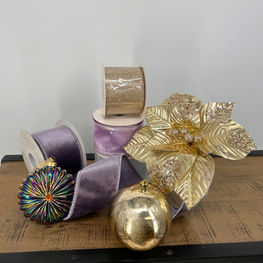 Lavender, Gold, Champagne Christmas Tree Mystery Box