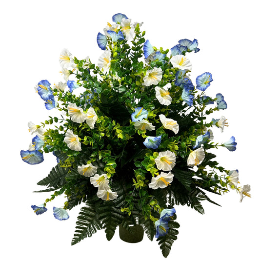 Morning Glory Pre-Made Vase Insert (Blue)