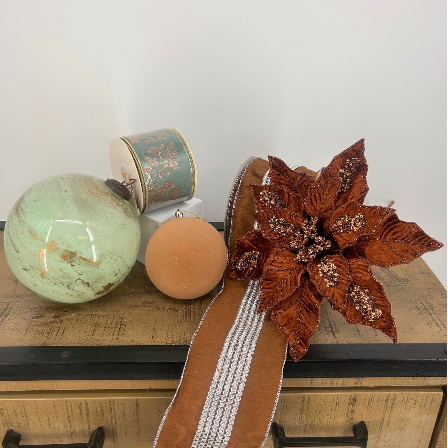 Brown, Seafoam Green, Champagne Christmas Tree Mystery Box