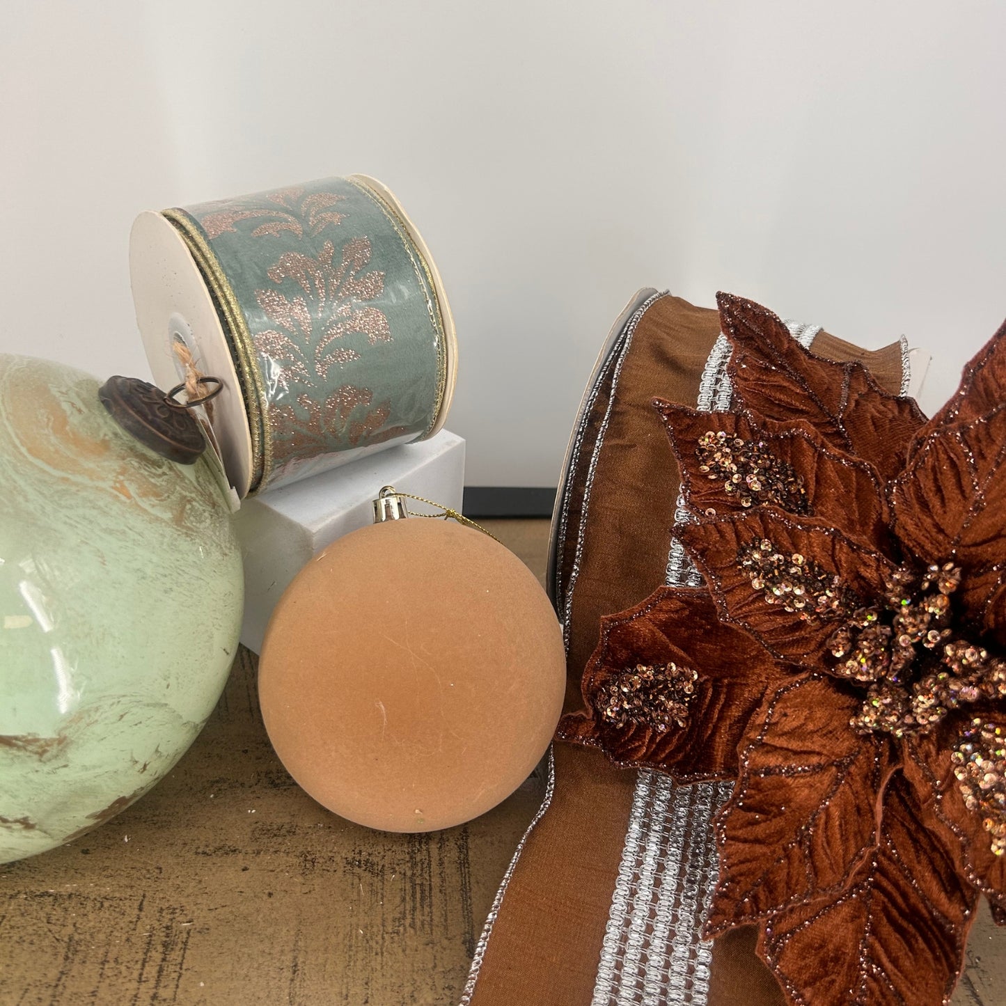 Brown, Seafoam Green, Champagne Christmas Tree Mystery Box
